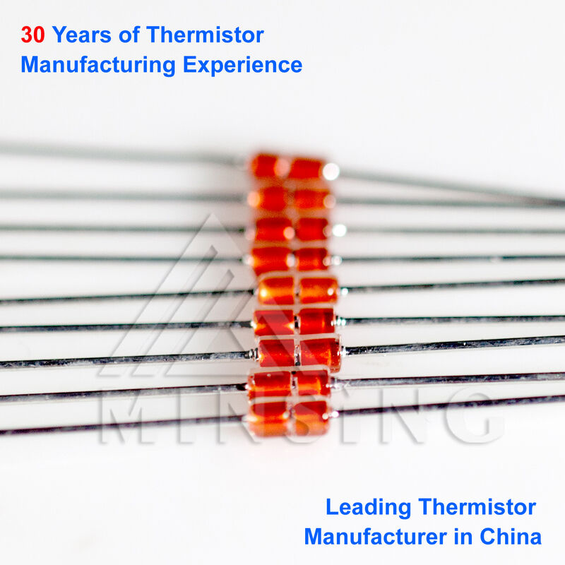 Glass Encapsulated Precision NTC Thermistor | 100K 3950K, -40℃~250℃ Competitive quotations available for bulk purchases.